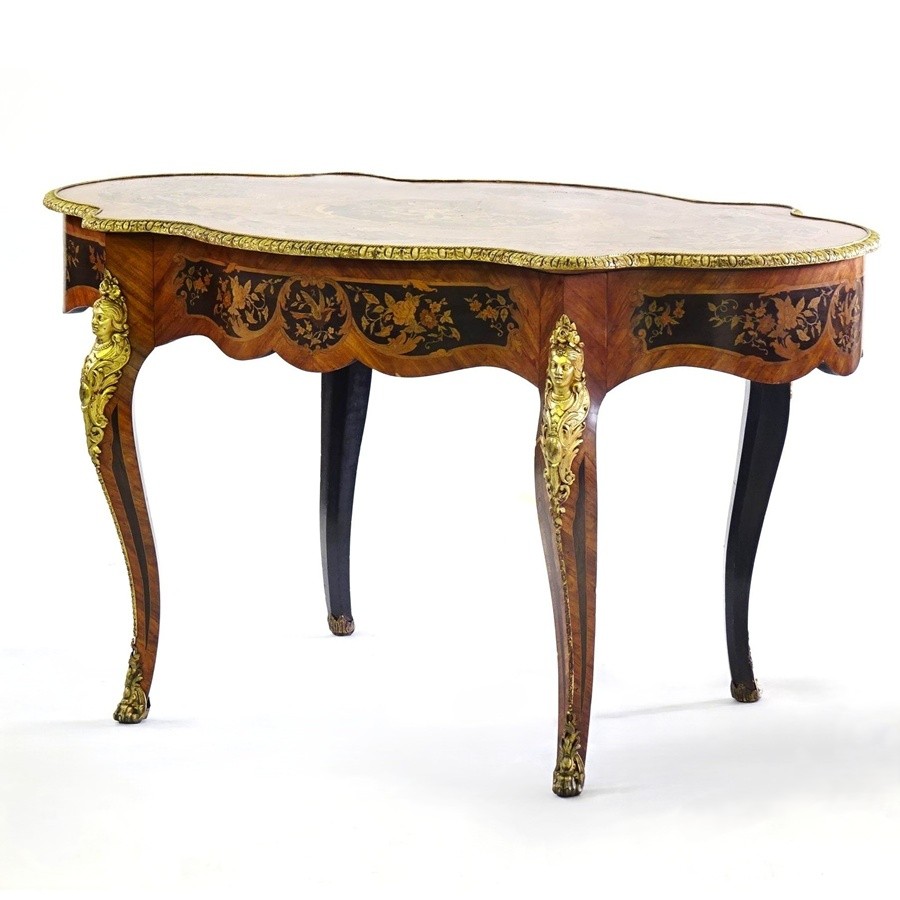 ルイ15世様式　ブロンズ象嵌コモード